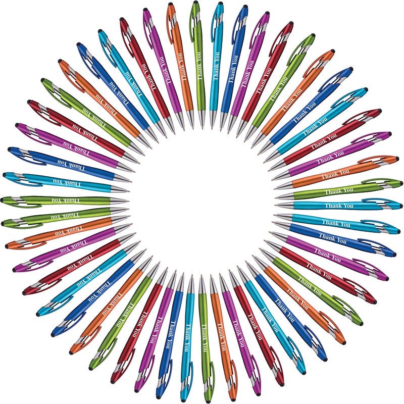Express Pencils أقلام إكسبريس هدية شكر قلم ستايلس لجميع أجهزة الشاشة اللمسية - قلم 2 في 1 لمناسبات، حفلات، تقدير الموظفين والمزيد (50 عبوة) - Image 1